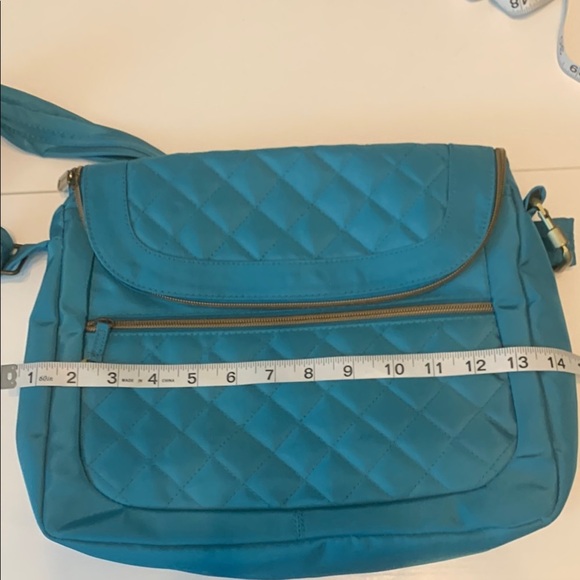 Travelon RFID Nylon Teal Blue Shoulder/ Crossbody Bag Travel Bag - Picture 6 of 10